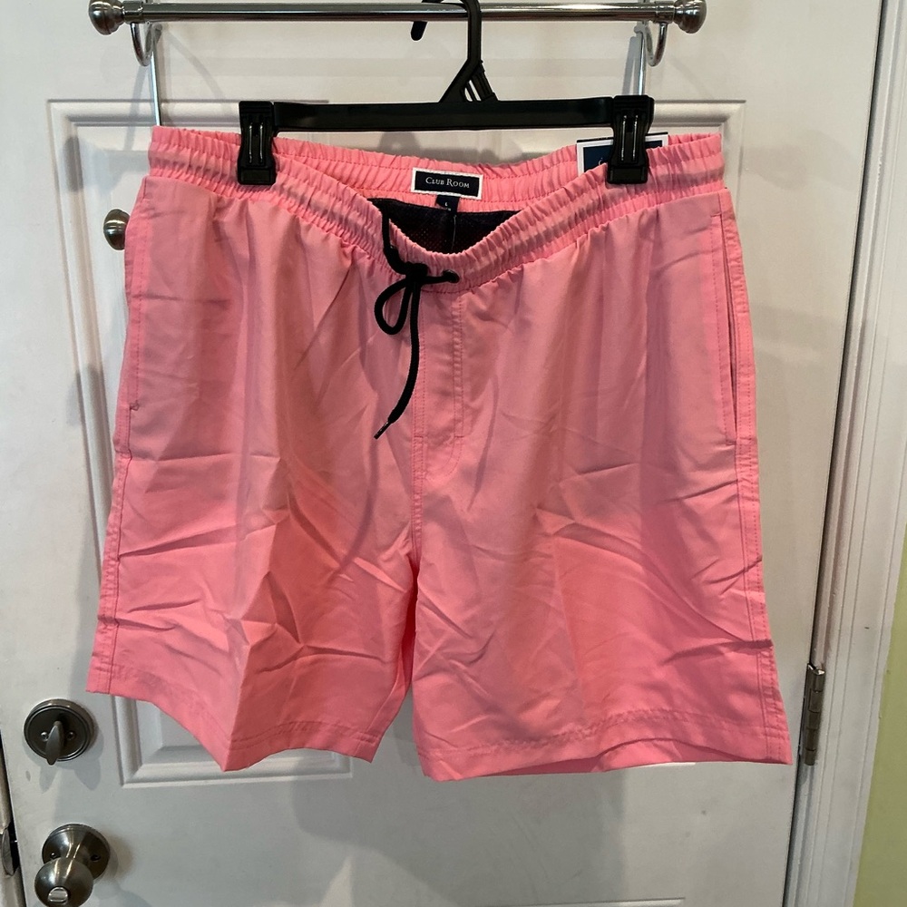 Club Room Men's Pink Swim Trunks NWT